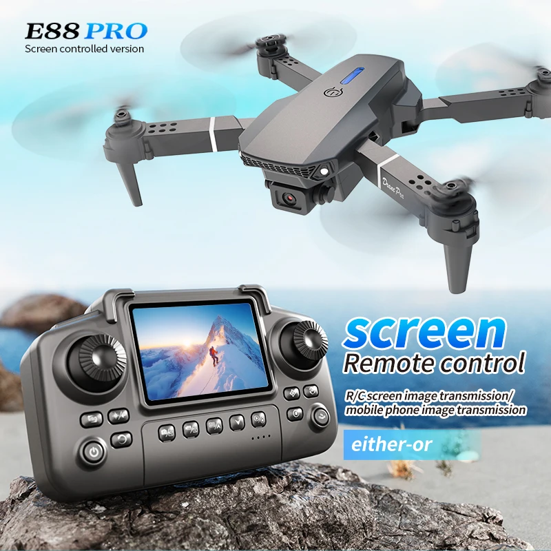 Rc Helicopter Case - Profesyonel E88 PRO Drone ekranlı 8K