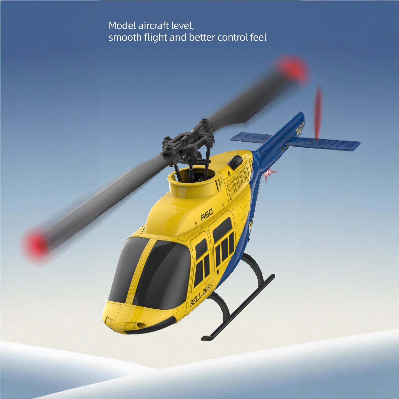 Rc Helicopter Single Rotor - A60 1/42 Ölçekli Bell 206 RC