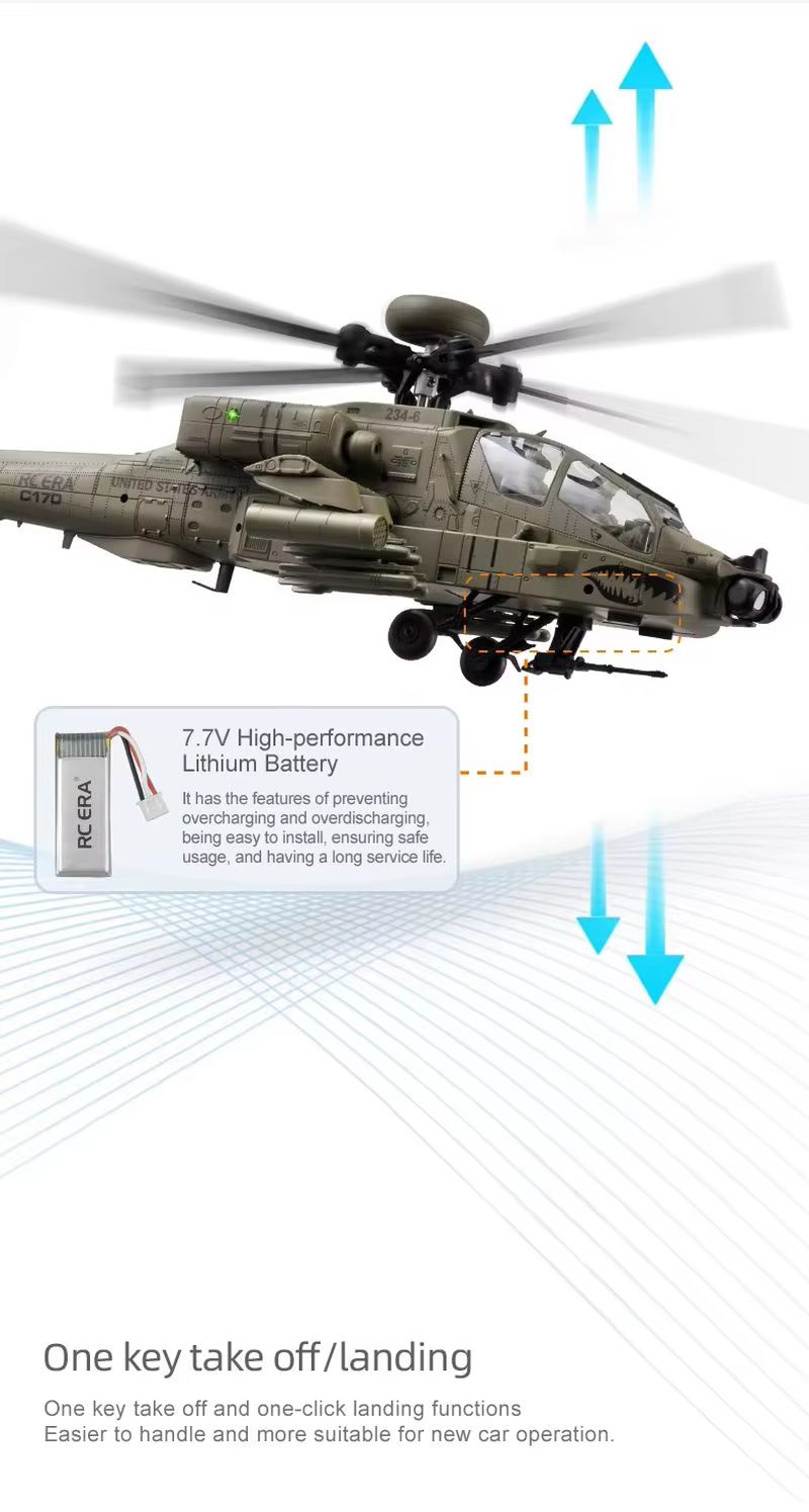 RC Era AH‑64D Apache C170 6CH  - Rc Helicopter Single Rotor incelemesi ve fiyatı