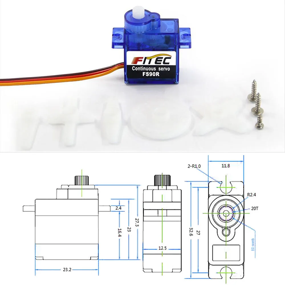 Feetech Mini FS90R Mikro Servo - Rc Helicopter Motor incelemesi ve fiyatı