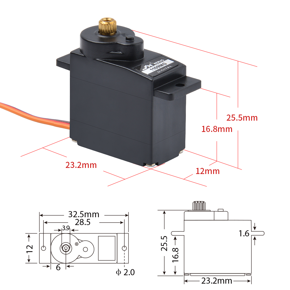 1/2/4 adet JX Servo PDI-1109MG - Rc Helicopter Motor incelemesi ve fiyatı